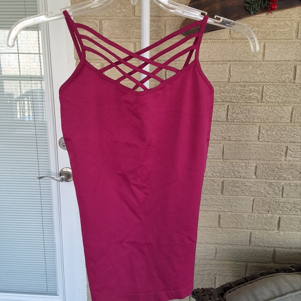 Pink Camisole with Strappy Neckline